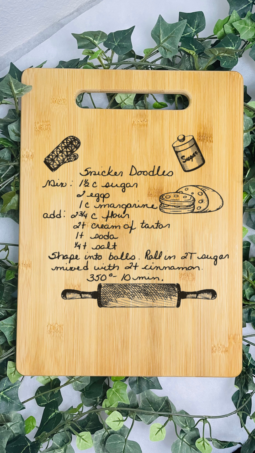 Large Bamboo Cutting Board (Personalized Name & Year) (Min Qty 1)